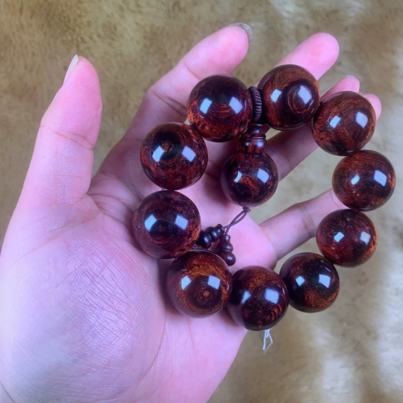 Premium vintage Huanghuali 2.5mm bracelet with 