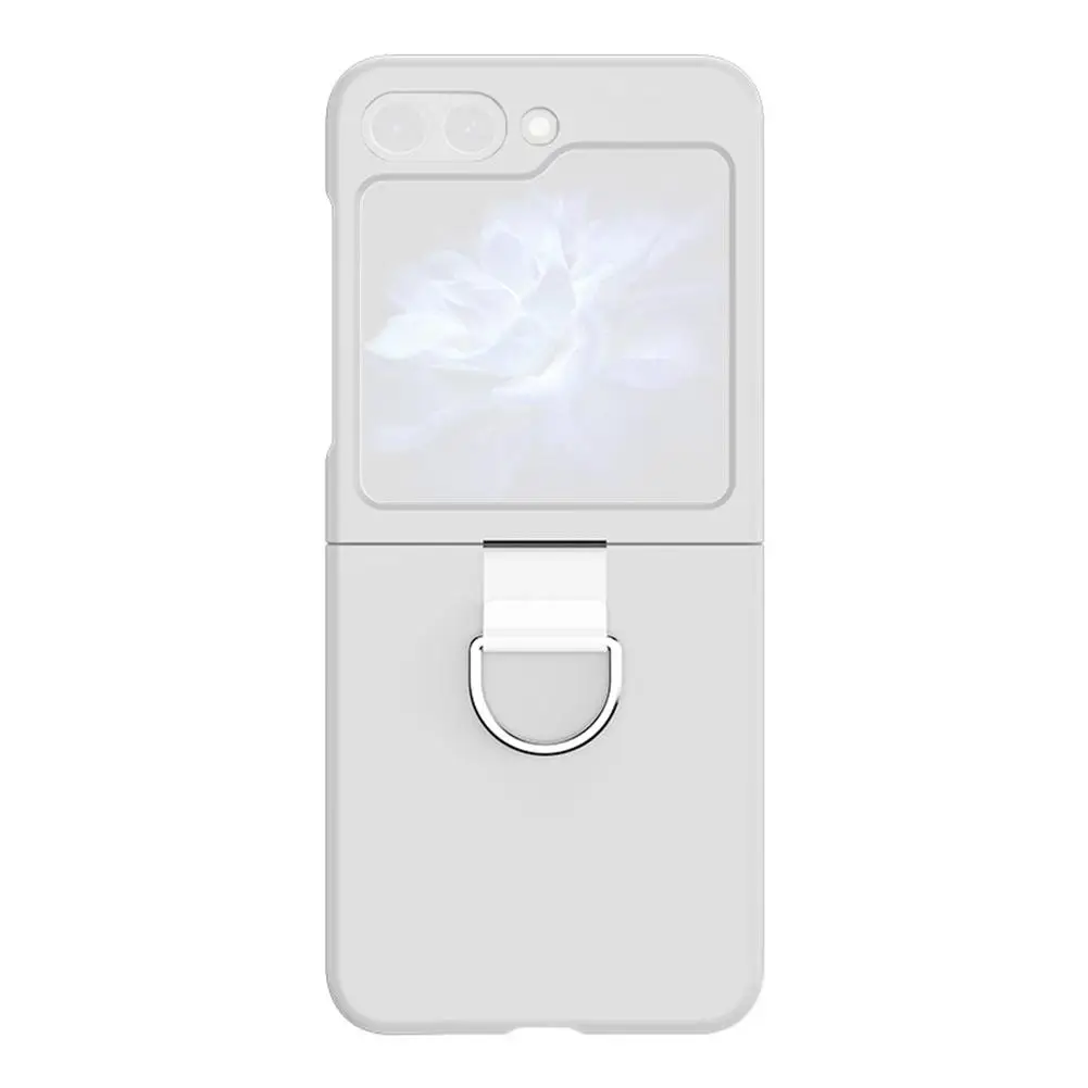 Funda de silicona de doble carcasa para Samsung Z Flip 5, carcasa protectora transparente, antigolpes, L4K5