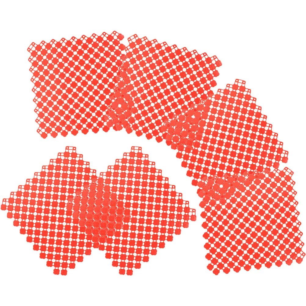 

6Pcs Rabbit Cage Floor Mats Pet Mats Hollow Plastic Foot Pads for Small Animals Bunny Hamster Guinea Pig Cage Accessories