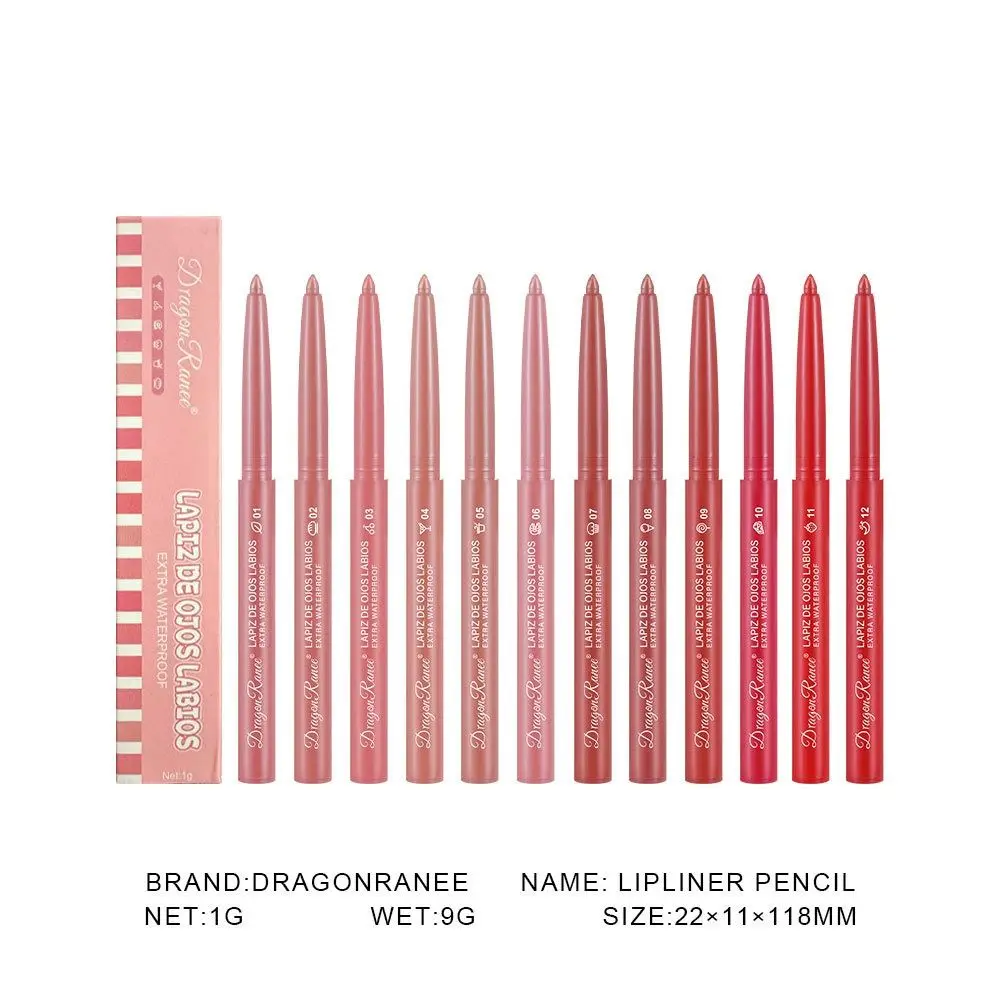 New Waterproof Lipliner Pencil Velvet Matte Matte Lipstick Pencils Natural Outline Lip Contour Line Velvet Lip Liner Pencil