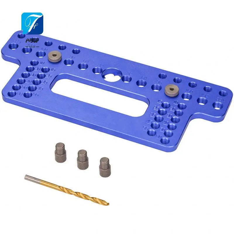 A55F-Woodworking Wood Door Handle Locator Puncher For Wardrobe Door Cabinet Positioner Drill Guide Aluminum Alloy
