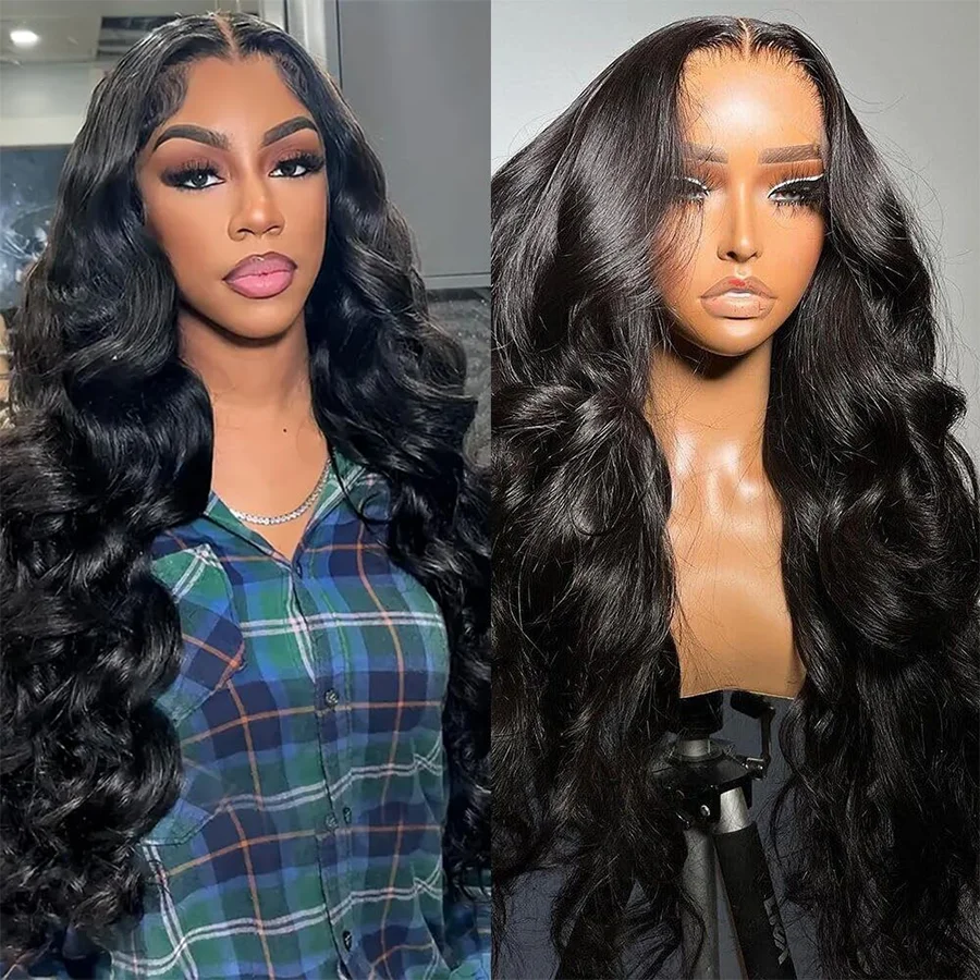 

250 Density 36 40 44 inch HD Transparent Body Wave Lace Frontal Wig Pre Plucked With Baby 13x6 Front Wigs 100% Human Hair Wigs