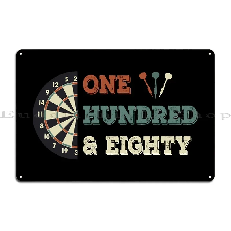 Dart Darts 180 Triple 20 Dartboard Bullseye Metal Signs Kitchen Custom Club Bar Plaques Tin Sign Poster