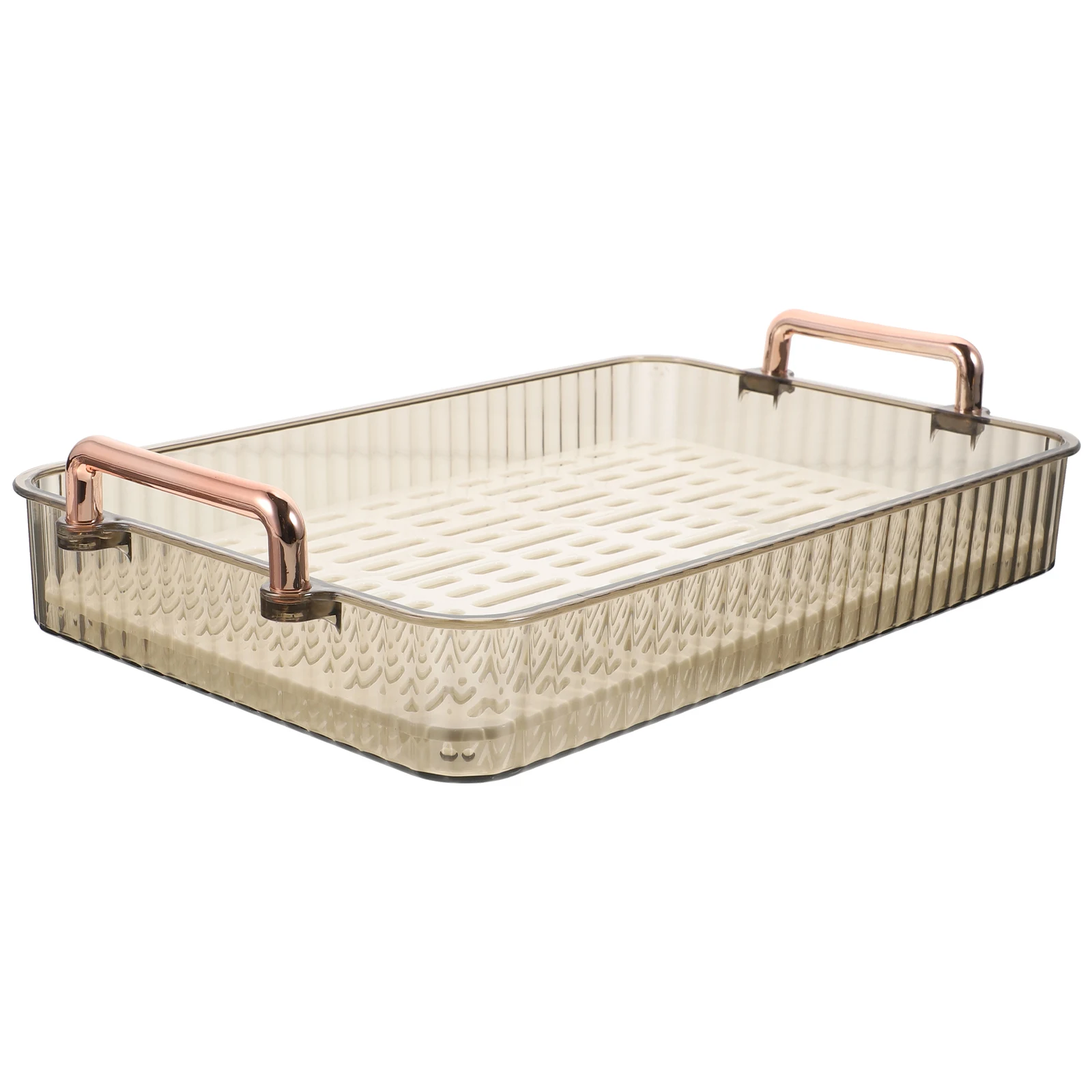 

Transparent Double-layer Fruit Plate Multi-functional Drain Basket Dish Tray Cup Holder Kitchen Rack Drying Water Storage