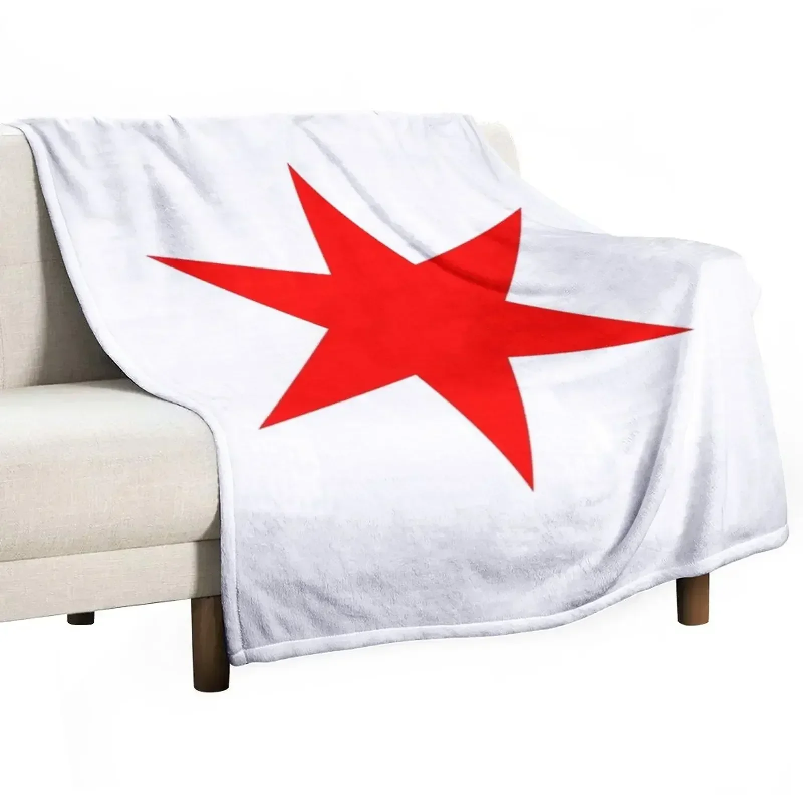 

Chicago Star Throw Blanket Picnic Blankets Sofas Of Decoration Loose Blankets