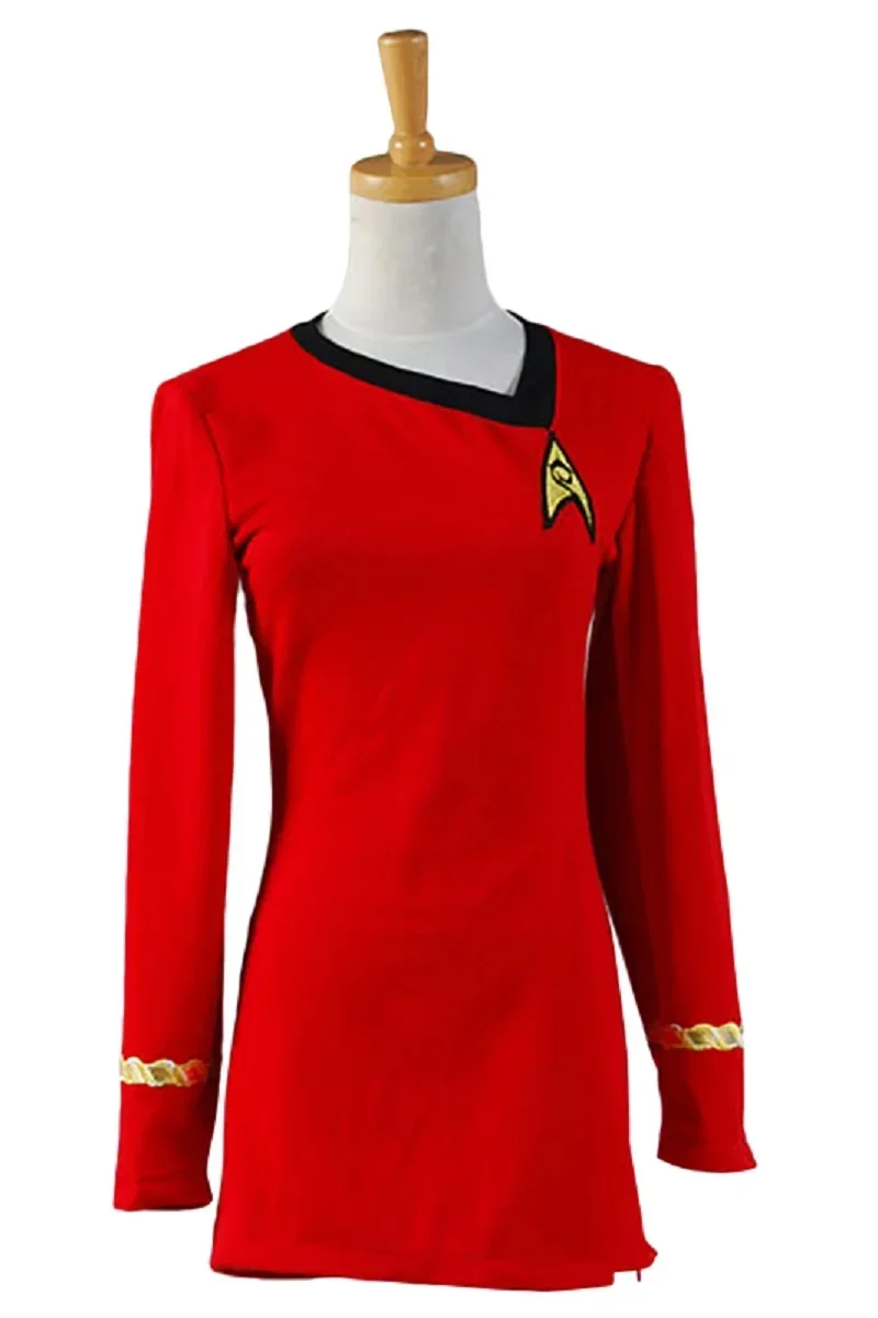 Star Cosplay Trek Duty Uniform Red Yellow Blue Dress Cosplay Costumes Party Halloween For Women Badge Hot Sale