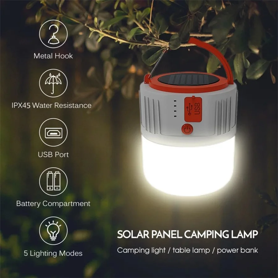 Remote Control Charge 24/42LED Tent Lamp Waterproof Portable Lanterns Emergency Night Market Lights Outdoor Solar Camping Lights