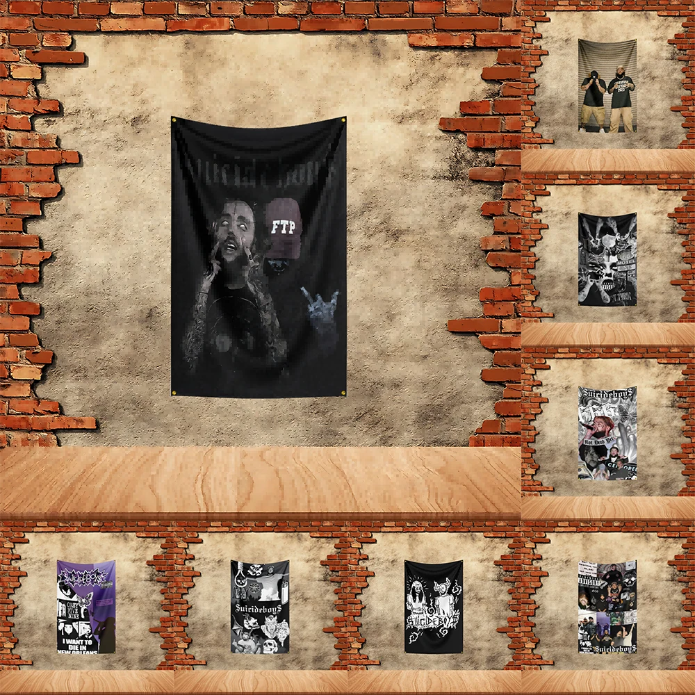 

90X150ft Suicide Boy Band Party Flag Polyester Printed Flag Banner Tapestry for Garden Garage Decoration Concert Flag