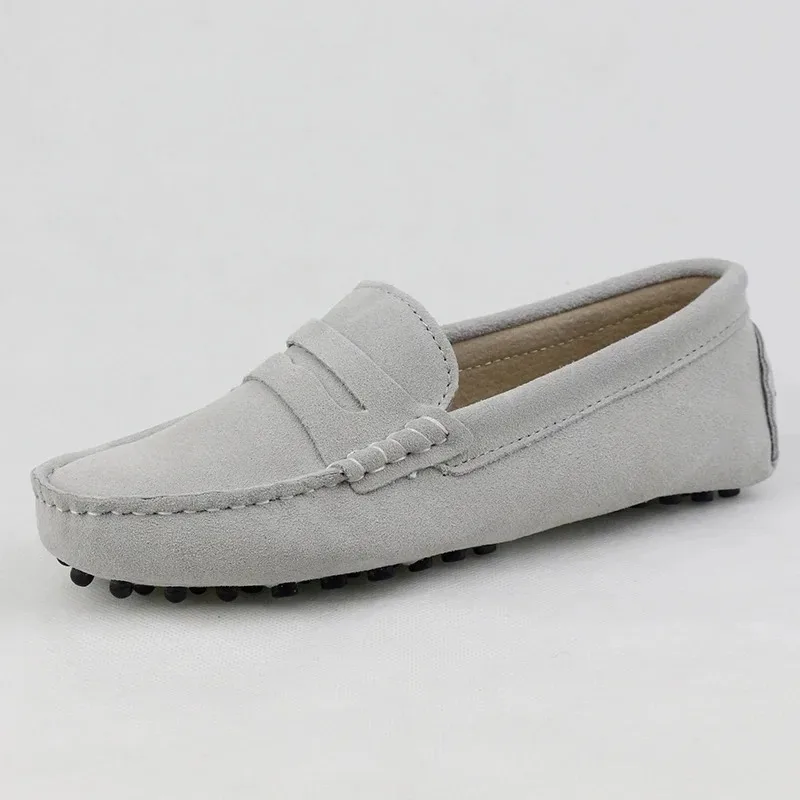 

2024 Moda z najwyższej półki Damskie buty na płaskim obcasie Oryginalne skórzane buty damskie Mieszkania Casual Loafers Miękkie wsuwane mokasyny Lady Driving Shoes