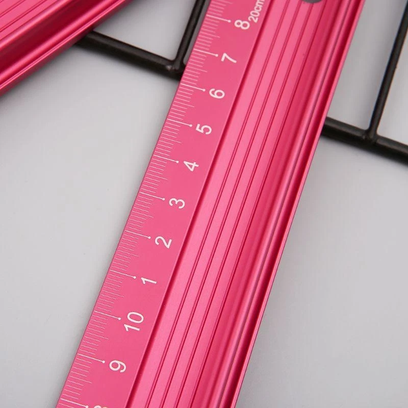 U75B Professional Aluminum Alloy Straight Ruler Protective Scale Measuring Engineers