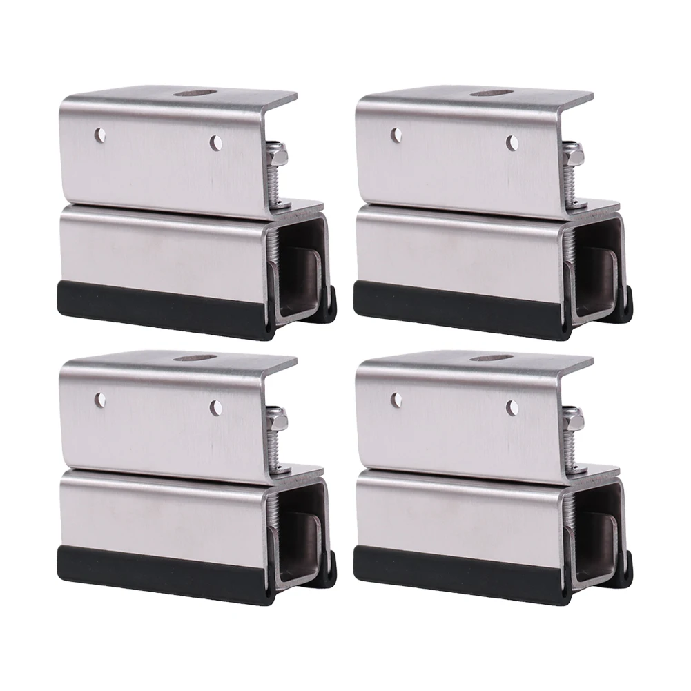 4Pcs Solar Panel Stainless Steel Mounting Bracket Kits Van Roof Rack Brackets Roof Rack Mount Kit RVs Photovoltaic Brackets