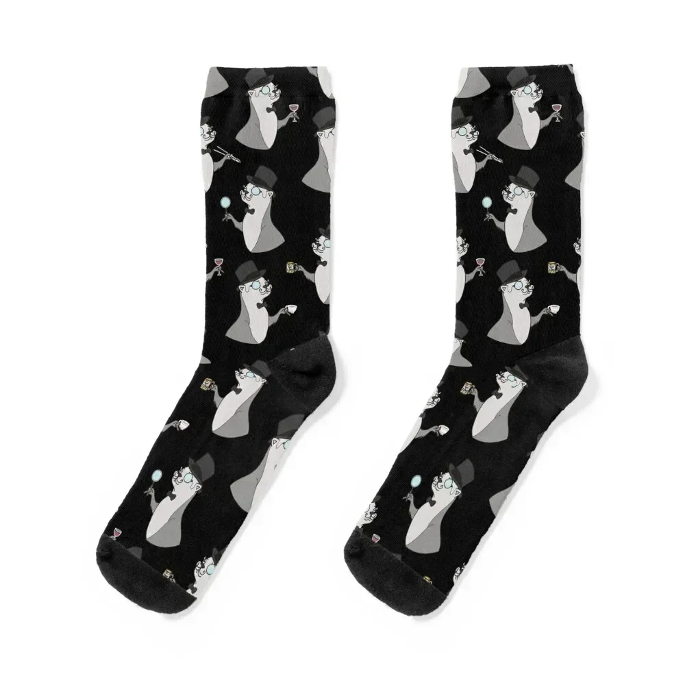 

Sir Otter pattern, otter illustration Socks football tennis New year's custom Mens Socks Women's