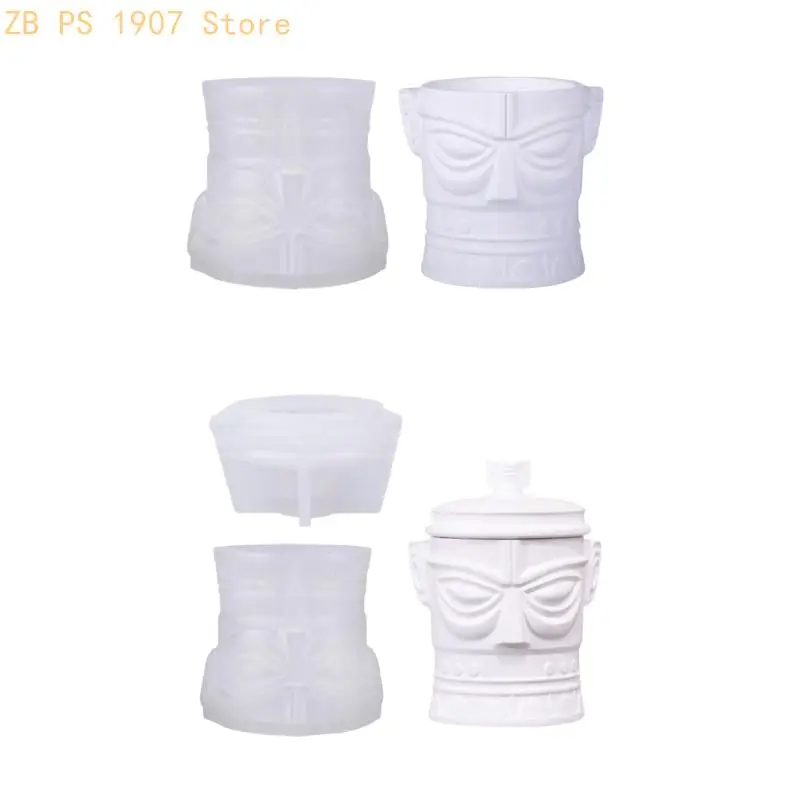 

Silicone Sanxingdui Mask Shaped Mould for Storage Cups Decorative Projects 55KA