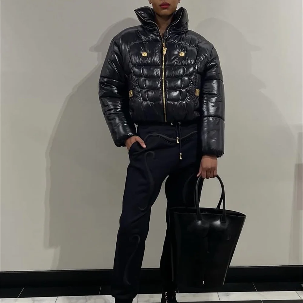 2025 الخريف/الشتاء المرأة أسفل سترة مشبك معدني سستة عالية الرقبة الدافئة سترة نسائية y2k جديد جودة عالية باركر الصدرية #4