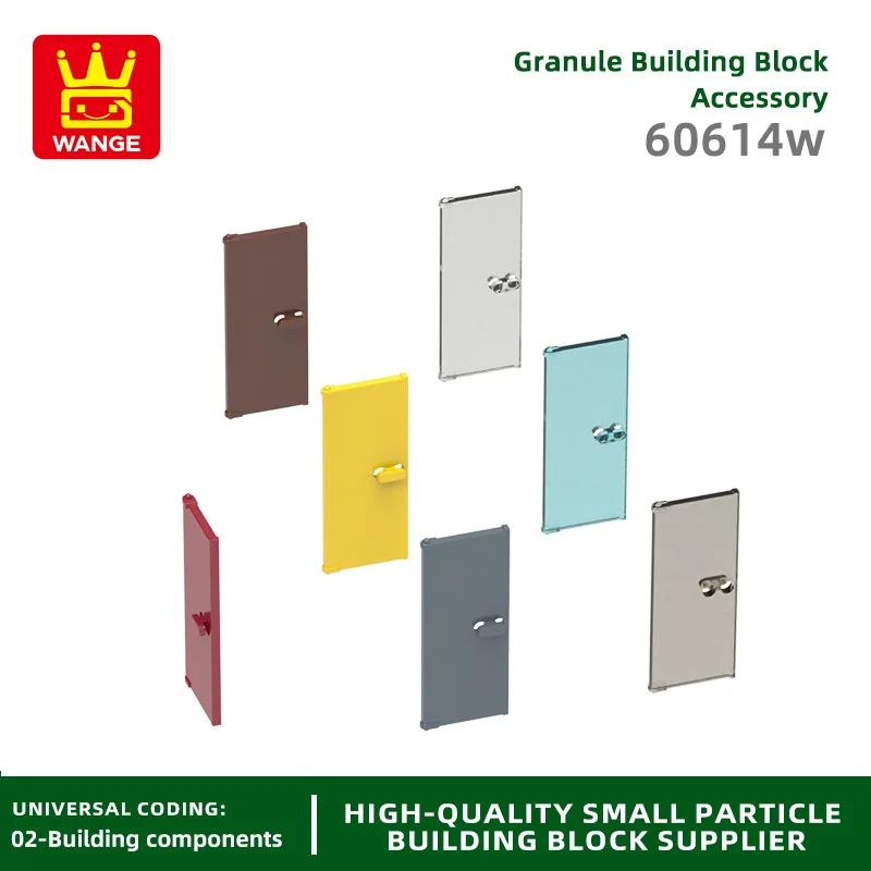 20 Pcs/lot NO.60614W Transparency Window-Door 1x2x3 with Vertical Handle Block Moc Color Accessories Compatible with Brick Toys