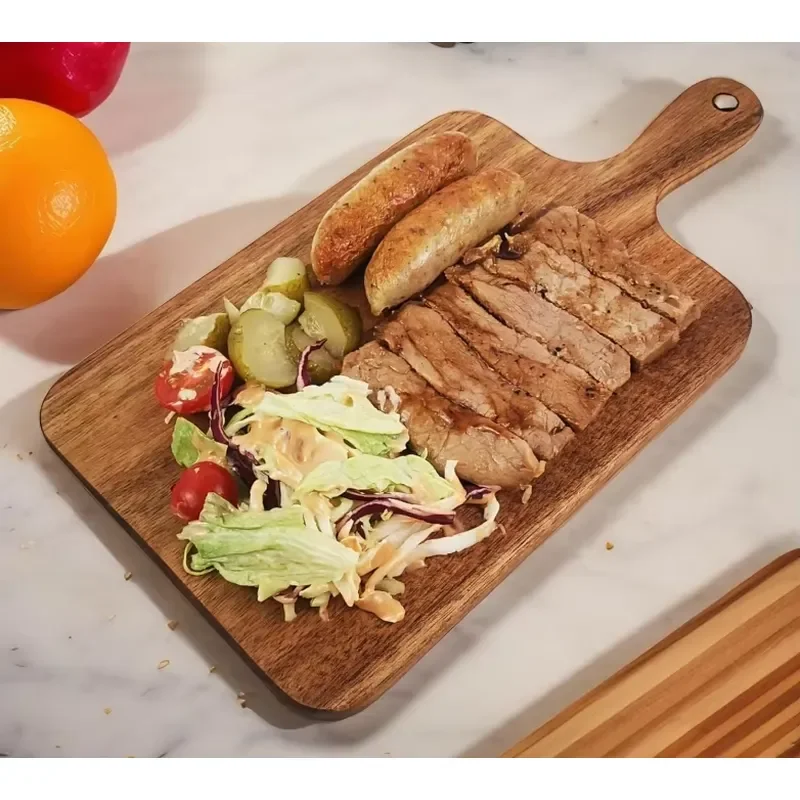 Wholesale Wooden Cutting Board with Handle for Household and Restaurant Kitchen Use