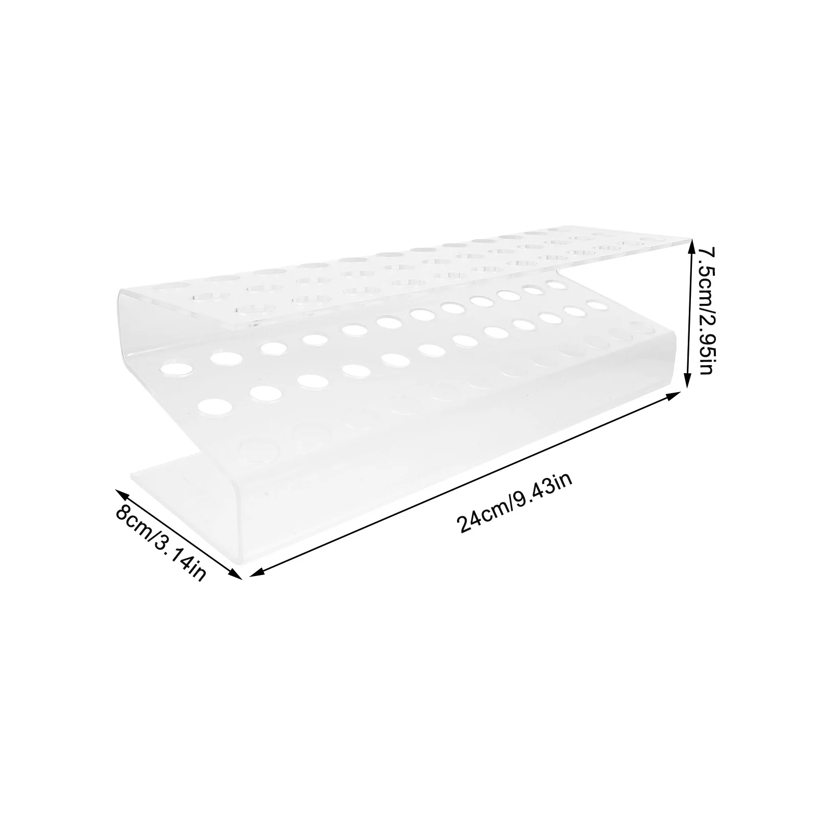 واضح حامل قلم أكريليك عرض 36 ثقوب قلم الحواجب قلم حبر جاف منظم ديكور مكتب حديث حامل قلم عرض أكريليك