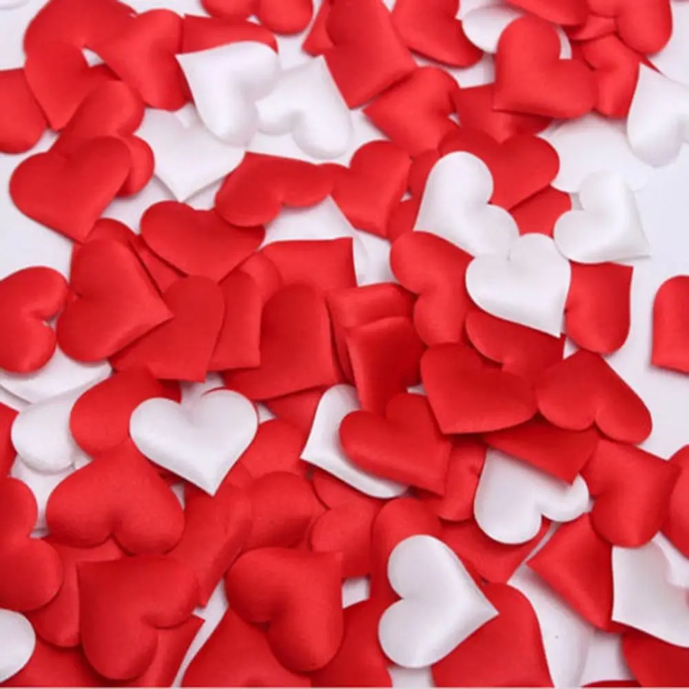 100Pcs Rose Red Sponge Heart Shaped Confetti Throwing Petals For Wedding Marriage Home DIY Decor Decoration Party Favors