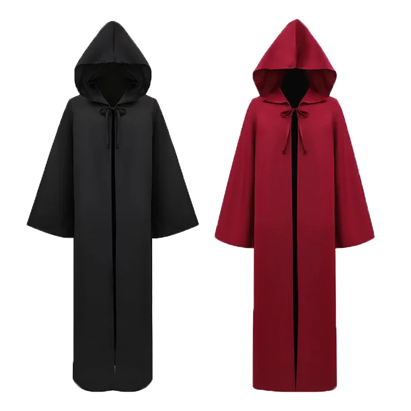 Movie Cosplay Jedi Knight Cosplay Costume Men Women Long Shirt Robe Warrior Hooded Cloak Halloween Party Cosplay Costumes