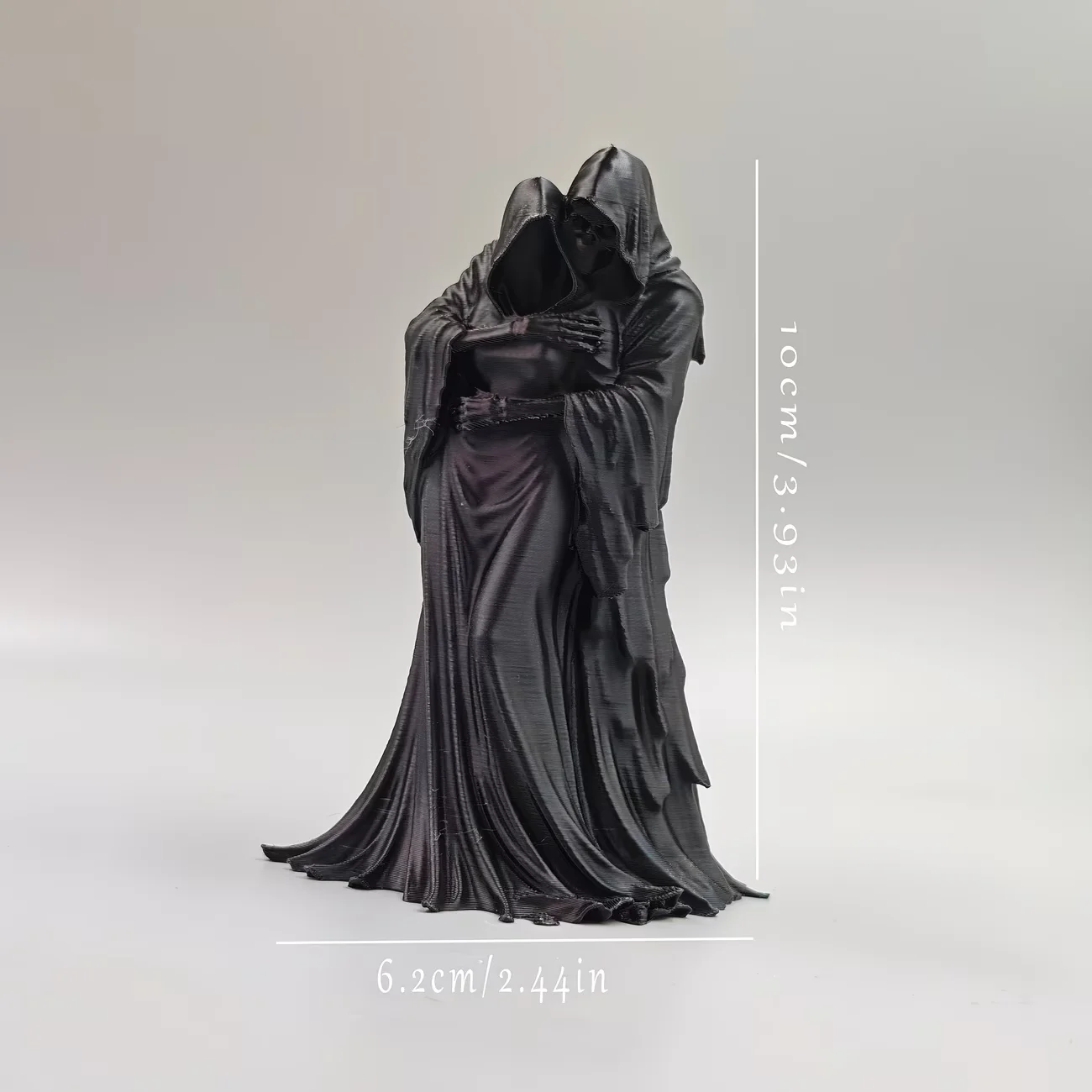 Grim Reaper Embrace Statuen-Dekoration, Sammlerfiguren, Ornamente für Zuhause, Regal und Schreibtisch, gotische Totenkopfskulpturen – Detail 1