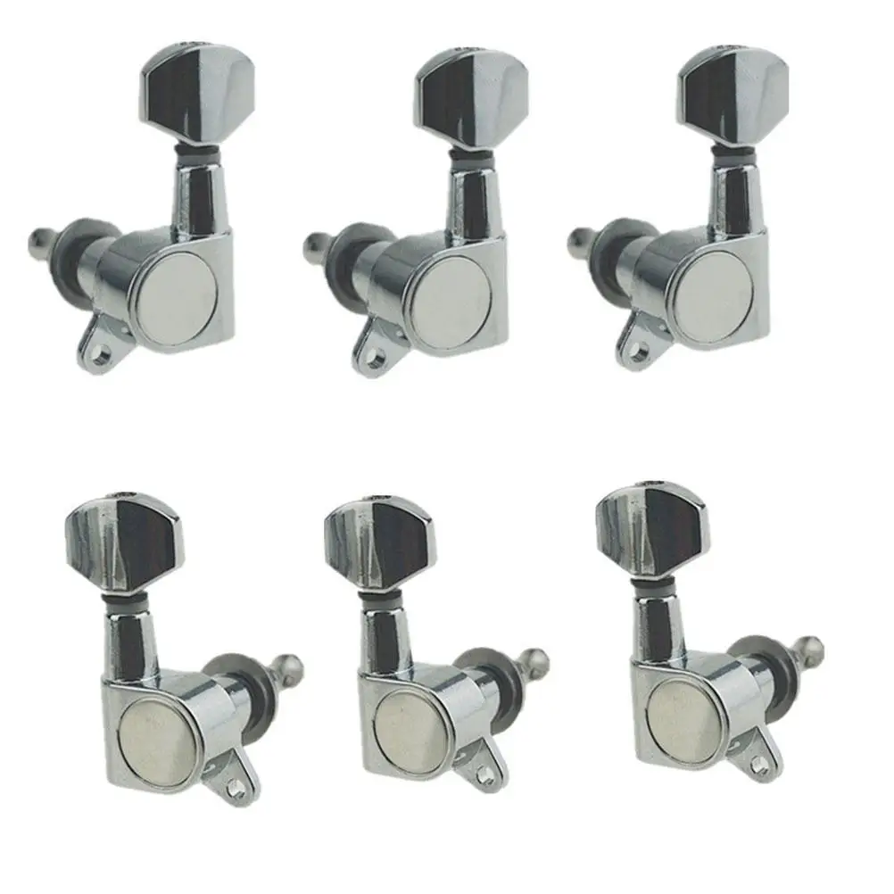 

6 Pcs Guitars String Alignment Tunning Machines Pegs Fully Enclosed Turner Head