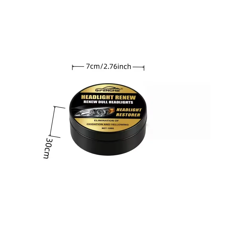 Headlight Restorer Polish Eliminate Oxidation Yellowing Remove Scratches Headlight Lens Renew Cleaner with Sponge Pad UV Protect view 4