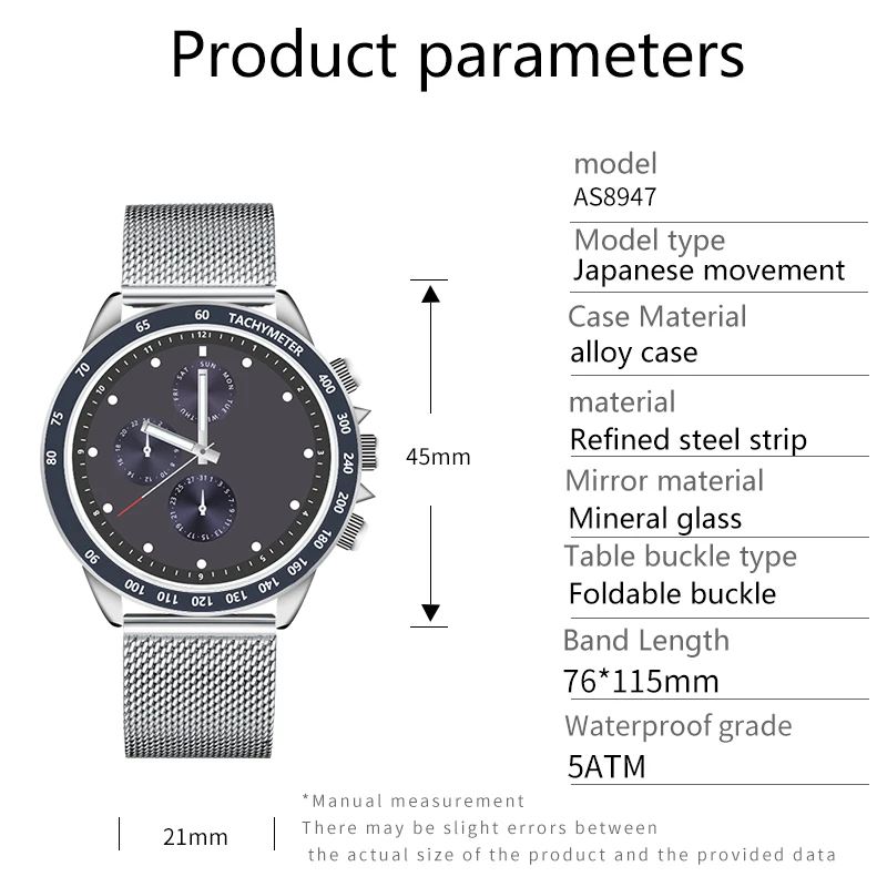 Luxury New Men Watch Quartz Man Watches Waterproof Luminous Watch for Men Date Chronograph Sport Wristwatch reloj hombre RA6177