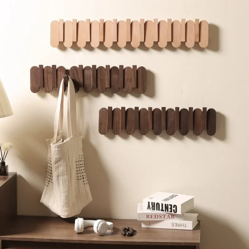 12 Hook Hangers Creative Wall Decoration for Family Living Room Bedroom Decoration Hook Wall Hanging Wooden Hangers Piano Keys