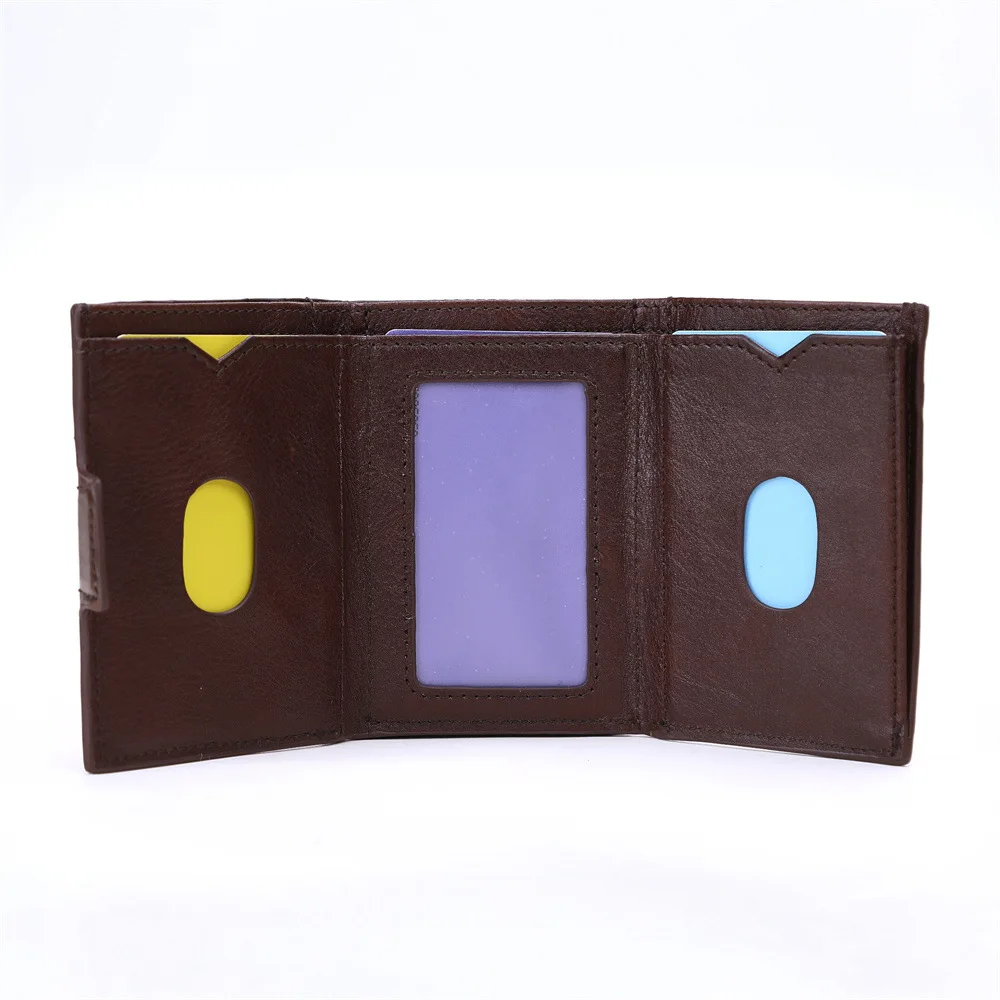 Wallet for Men with Airtag Slot Cash Pocket ID Window Smart Slim Pop Up Credit Card Holder Flip RFID Blocking Trifold Wallet