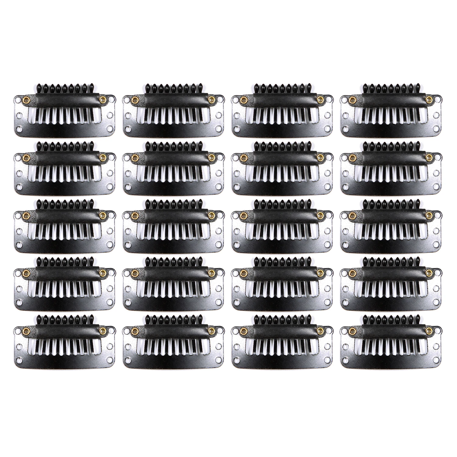 9-Teeth BB Clips 10/20/30/40/50 Pieces 9-Teeth Hair Clips Hair Extensions Snap Clip Metal Wig Comb Clips for Hair Extensions