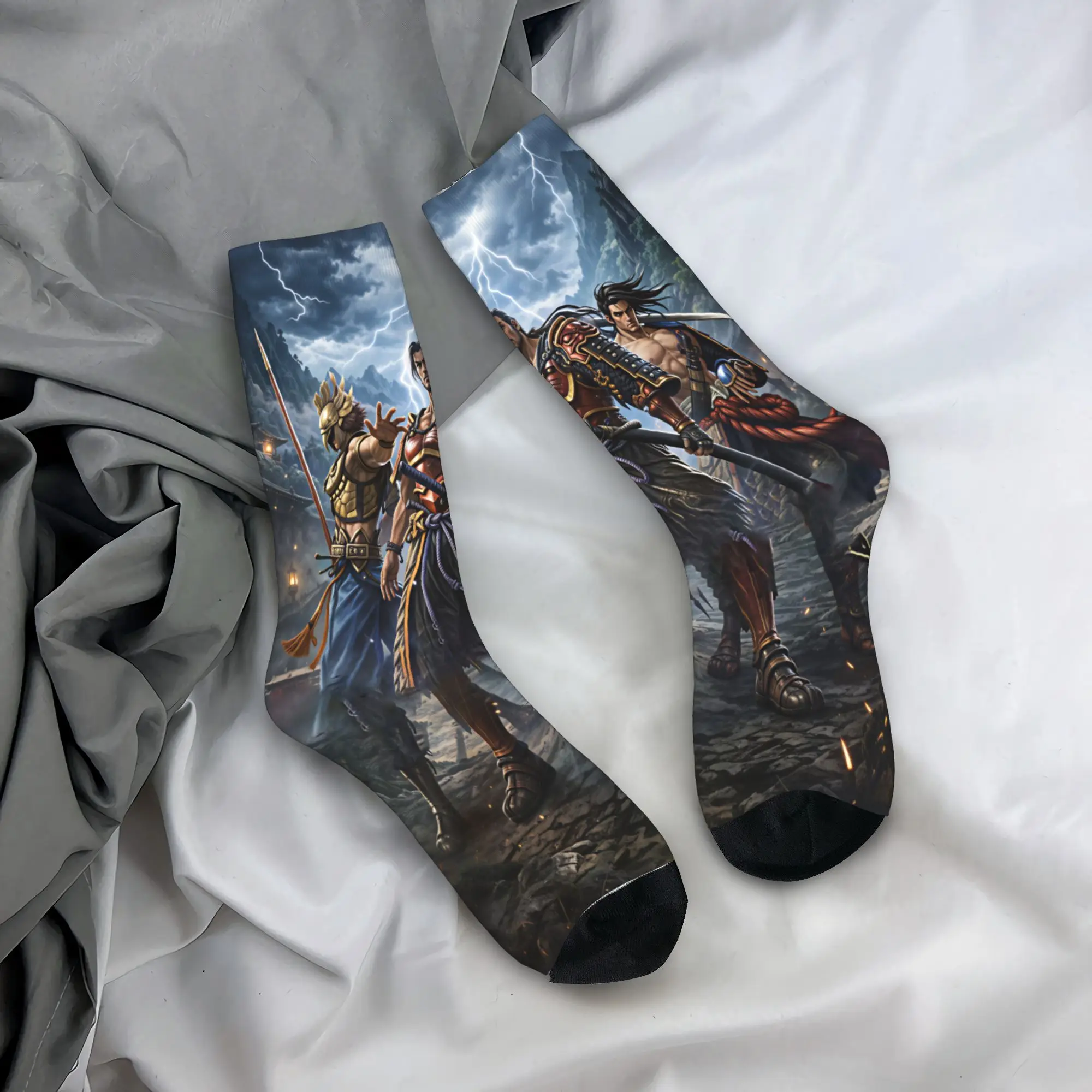 Soulcalibur  Socks  Design Stockings Anti-Slip Men Socks Breathable Spring Modern Climbing Socks