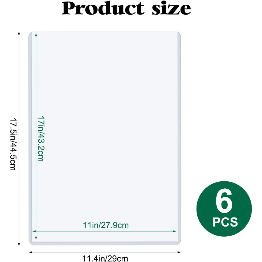 واقي الطباعة الصلبة مقاس 11 × 17 بوصة، واقي الورق الصلب المتين من مادة PVC لحماية المستندات البلاستيكية لمطبوعات الصور وشركة القائمة
