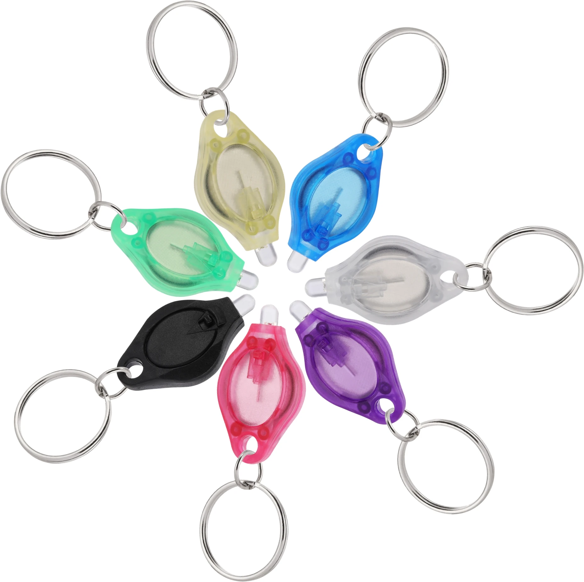Llavero LED recargable multicolor – Linterna táctica impermeable para emergencia - imagen 2