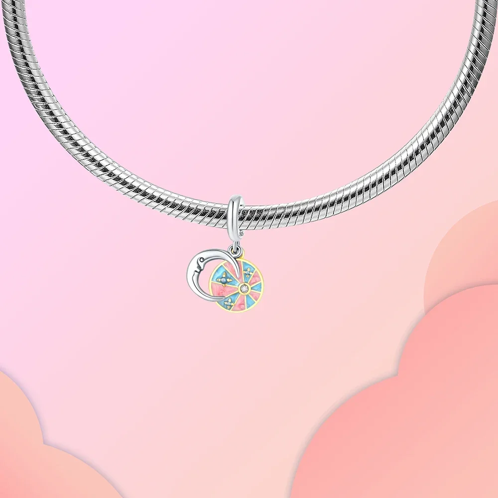 سلسلة حيوانات من دلايات هوليوين للنساء ، تناسب أساور الباندورا الأصلية ، فضة إسترلينية ، فراشة ، مجوهرات حبة ، من من من من من الخرز ، من