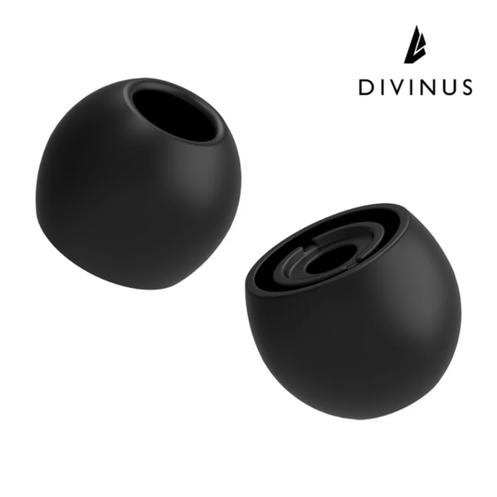 DIVINUS กํามะหยี่ซิลิโคน Eartips สําหรับหัวฉีด 3-5 มม.S/M/L (3 คู่) หูฟังเคล็ดลับนํา High-frequeny Extensions