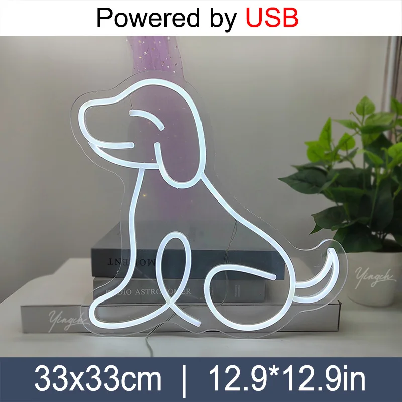 Imagem -04 - Peace Dove Neon Sign Light Led Cerveja Gato Animal Logo Nightlight Decoração Lamp For Wall Quarto Loja Crianças Party Gift