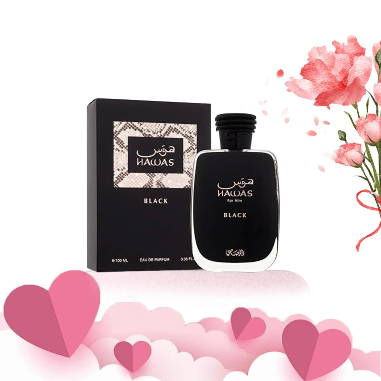 

RASASI Hawas For Men - Парфюмерная вода-спрей 100 мл (3,4 унции), арабский парфюм премиум-класса для мужчин, фирменный аромат для длительного действия