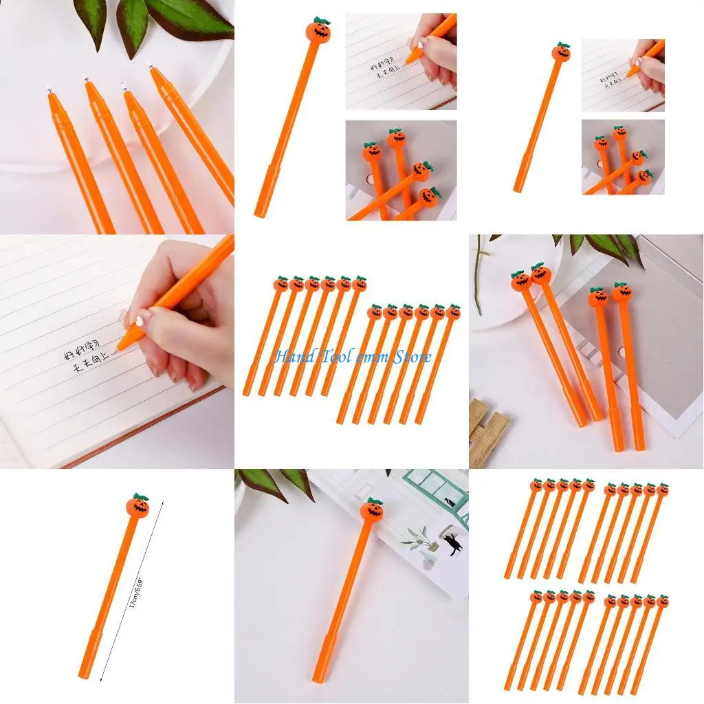 

H37F Pumpkin Pens 0.5mm Neutral Pens Gel Pens Halloween Rollerball Pens