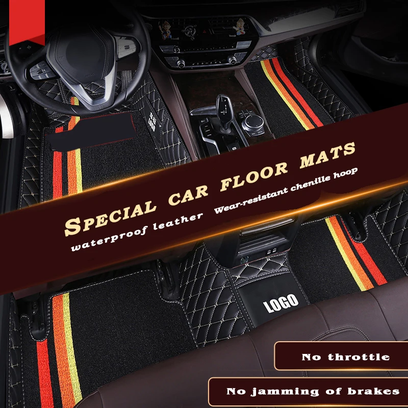 

Luxury Custom Double Layer Leather Car Mat For Toyota All Models C-hr Rav4 Corolla Toyota Land Cruiser Wish Yaris Car Accessorie