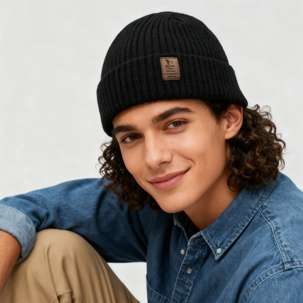 Cappello lavorato a maglia invernale da uomo 2025 Cappello in cotone caldo addensato per esterni nuovo stile Cappello lavorato a maglia antivento e resistente al freddo per ciclismo, sport e lavoro