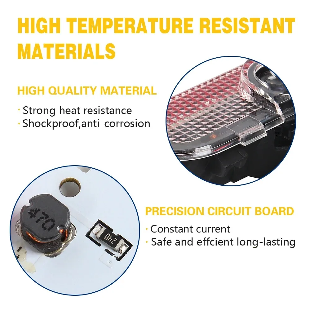 2 ل VW باسات B6 B7 B8 B9 طوارق جولف 5 6 7 جيتا MK6 MK7 GTI R LED باب السيارة العارض ترحيب شبح الظل إكسسوارات مضيئة