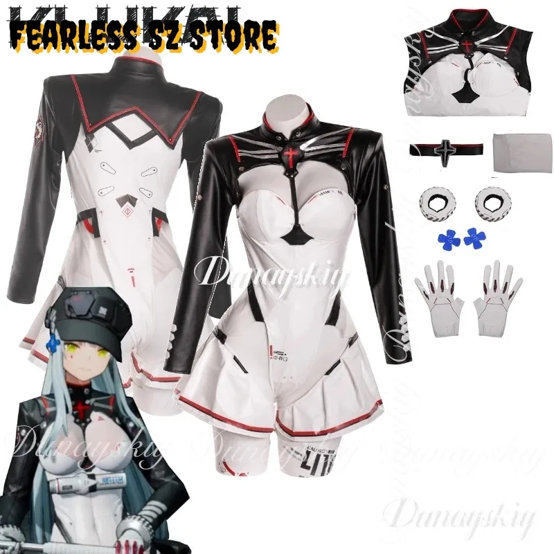 

2025 22 Game GIRLS' FRONTLINE 2:EXILIUM Clukay Klukai Cosplay Uniforms Jumpsuit Women Clothes Halloween Party Costume Sexy Wig