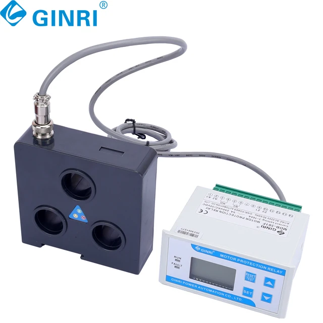 GINRI MDB-301 LCD Display 3-phase Current Motor Protector Overload/UnderLoad Protection Relay