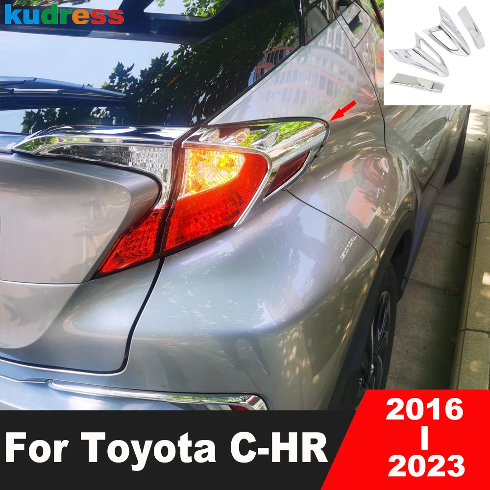 

Rear Tail Light Lamp Cover Trim For Toyota C-HR CHR 2016-2018 2019 2020 2021 2022 2023 Chrome Car Taillight Frame Accessories