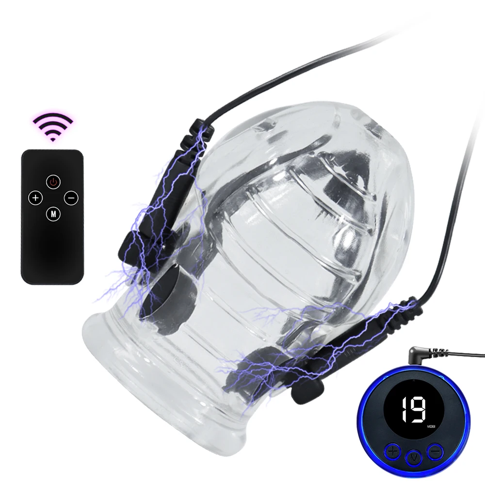 صدمة كهربائية القضيب مدلك الهزاز ألعاب مثيرة للرجال حشفة هزاز القضيب المدرب حلقة تأخير القذف القضيب هزاز