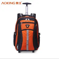 Aoking Trolley Backpack Business Travel Luggage Trolley Bags Water Proof  Students School trolley bag Rolling Wheeled Backpack