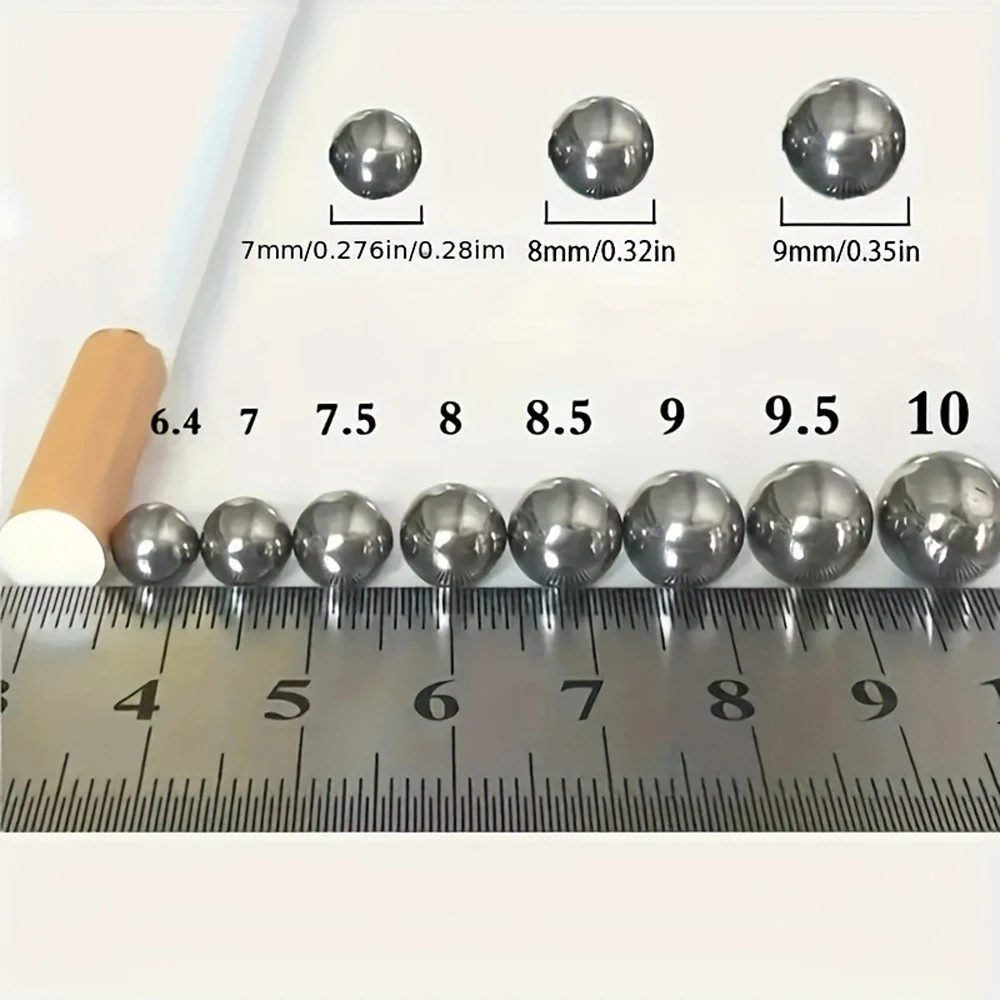 100 قطعة كرات الفولاذ المقاوم للصدأ مجموعة 4 مللي متر 5 مللي متر 6 مللي متر 7 مللي متر 8 مللي متر السلس الخرز المستديرة عالية الدقة المعادن الصلبة تحمل للصيد