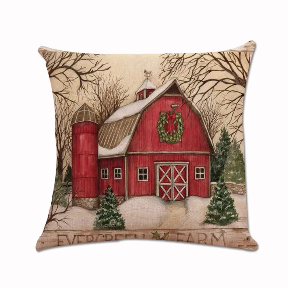 

Christmas Cushion Cover Xmas Decorations 2024 Merry Christmas Ornament Living Room Sofa Pillowcase Home Decor New Year 2025