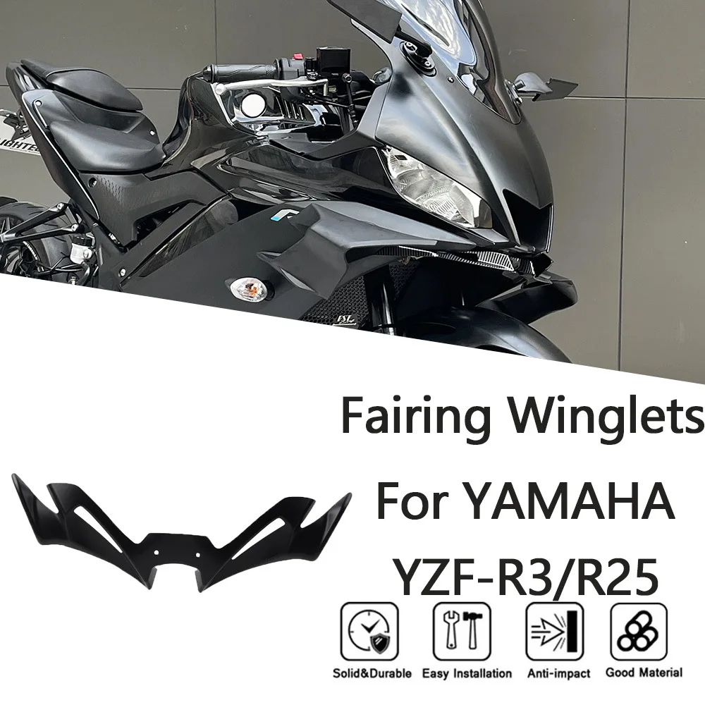 

Yamaha YZF-R3/R25 Modified Bird's Beak Stator Wing Shark Fin Air Intake Wing Lower Lip Windbreaker 2019-2024 yzf-r3 r25