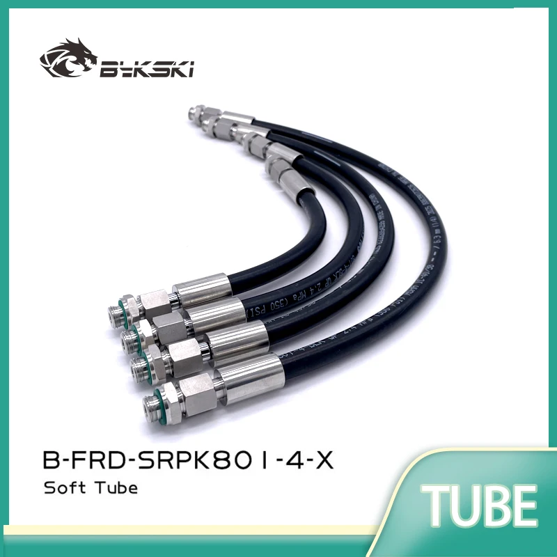 Bykski G1/4 Fitting+Soft Tube Rotating Union Parker 801 High Pressure Resistant / PC Water Cooling Accessories B-FRD-SRPK801-4-X